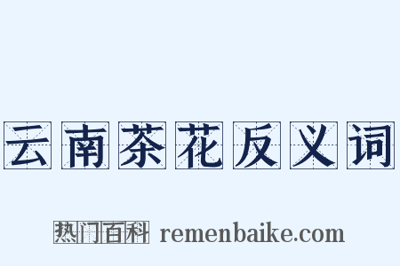 云南茶花反义词是什么意思的图片